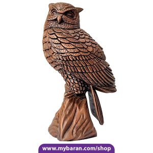 Wooden owl sculpture