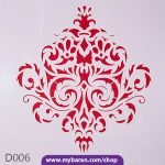 شابلون طرح داماسک D006