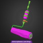 مدل سه بعدی 3D غلطک نقاشی ساختمان بازی Splatoon