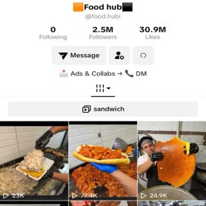 فروش اکانت تیک تاک با 2.5 میلیون فالوور