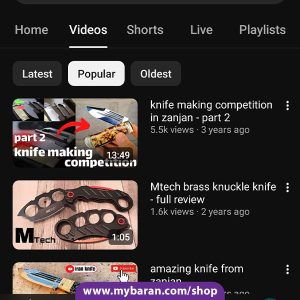 فروش کانال یوتیوب Iran Knife